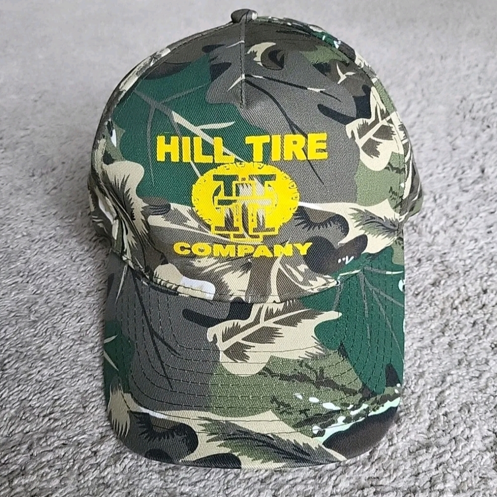 Nissin Cap Hill Tire Camo Hunting Men's Baseball Hat Adjustable Camouflage EUC
